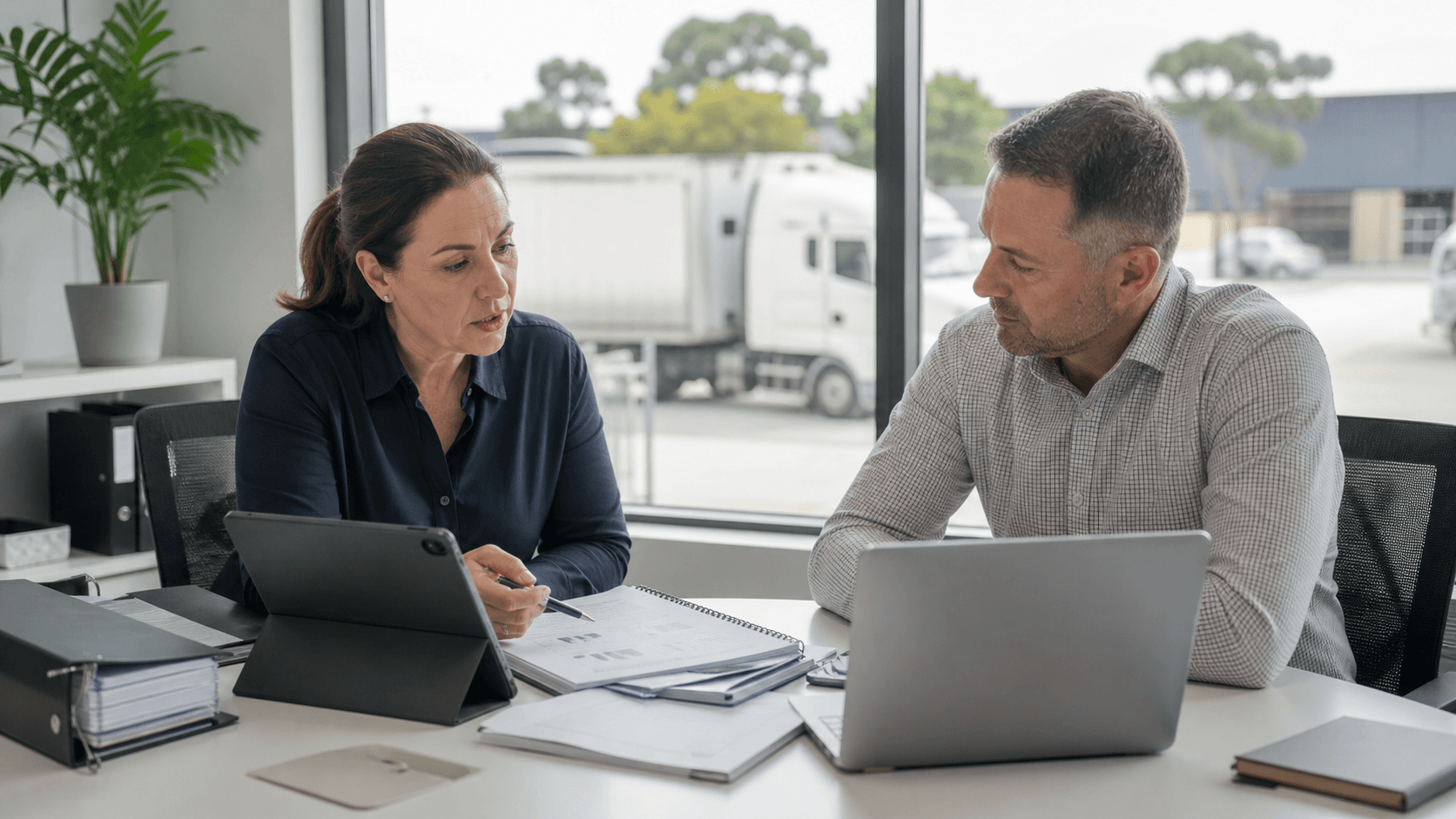 Australian consignor reviewing freight documents and Chain of Responsibility controls