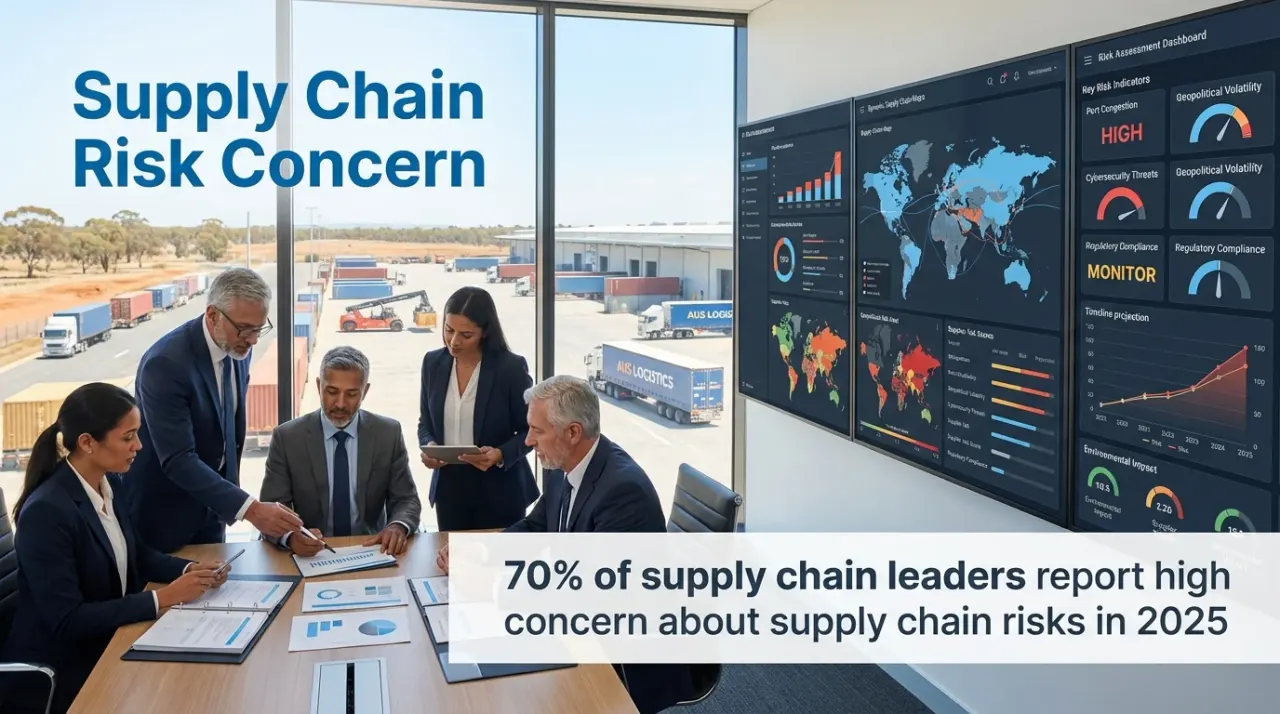 MAEZ graphic: gemini statistic 70 of supply chain leaders report high concern abo 1763956836462