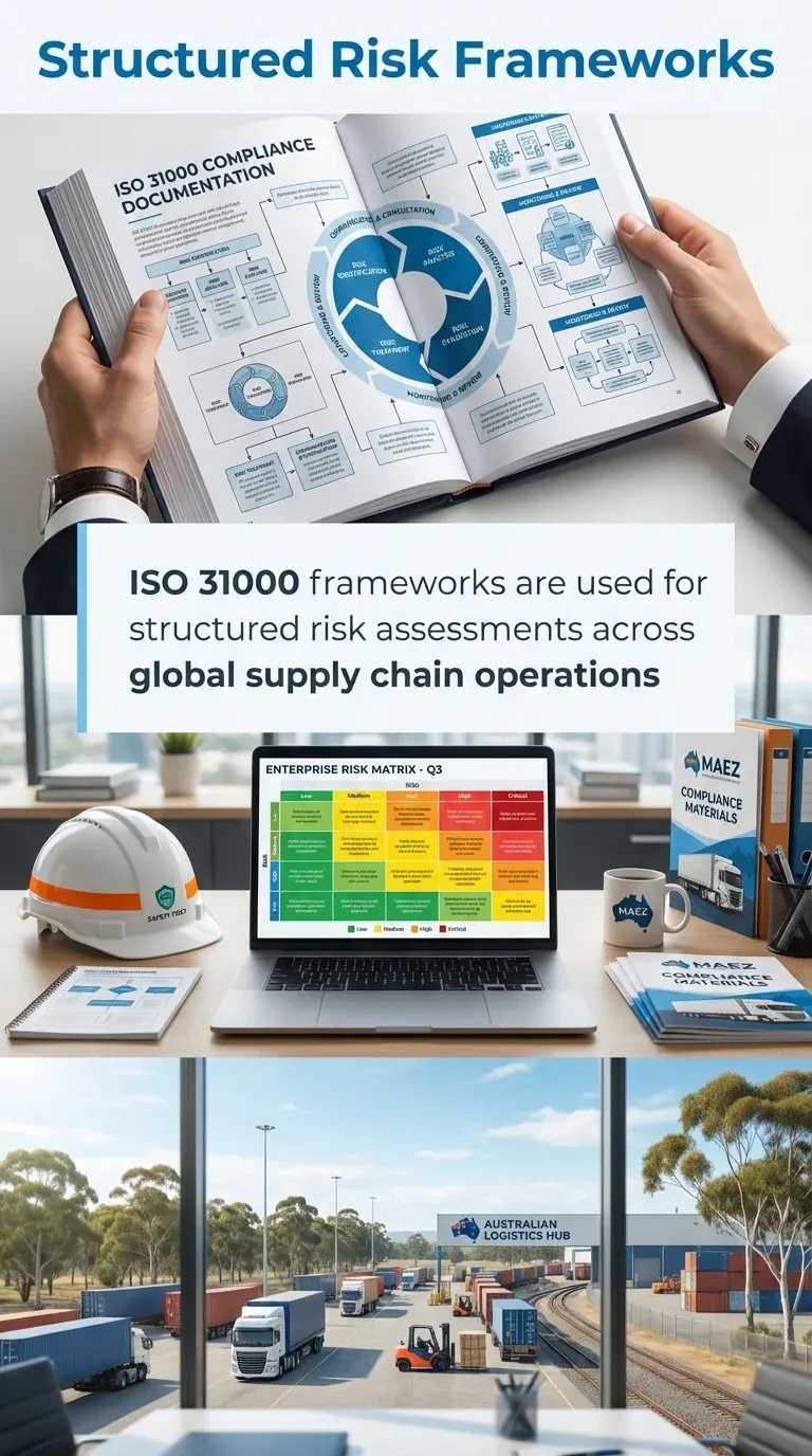 MAEZ graphic: gemini statistic iso 31000 frameworks are used for structured risk 1763956897941