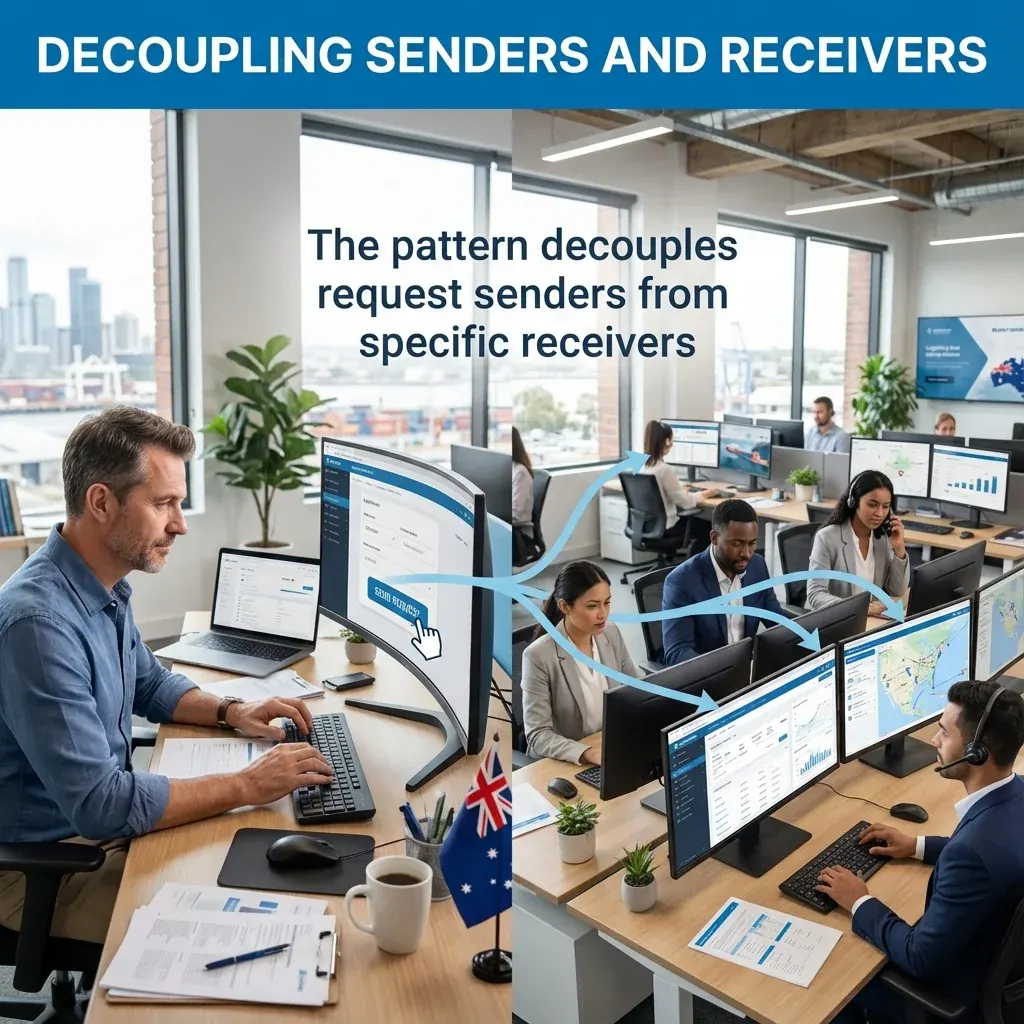 MAEZ graphic: gemini fact the pattern decouples request senders from specifi 1765412167954