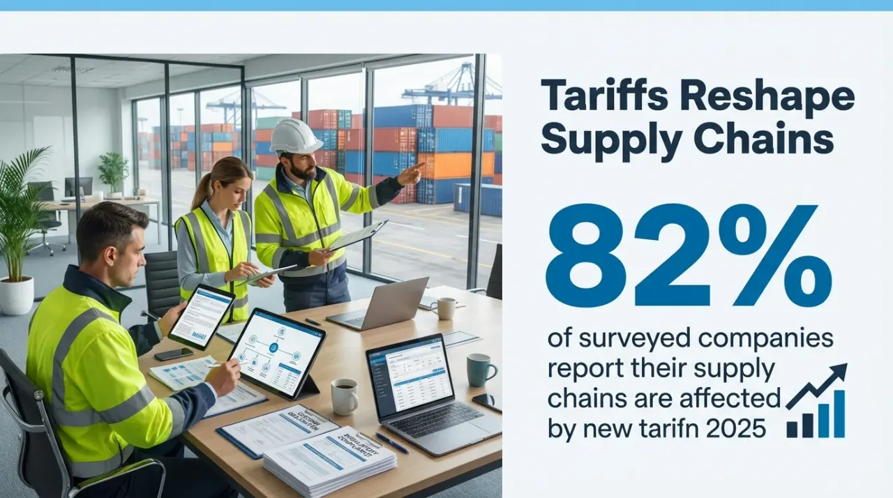 MAEZ graphic: gemini statistic 82 of surveyed companies report their supply chain 1765412196678