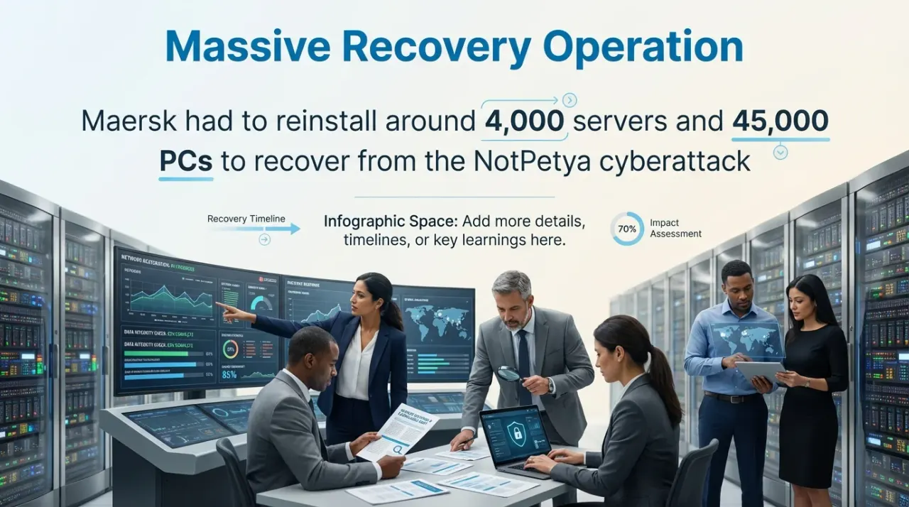 MAEZ graphic: gemini statistic maersk had to reinstall around 4000 servers and 45 1765412215985