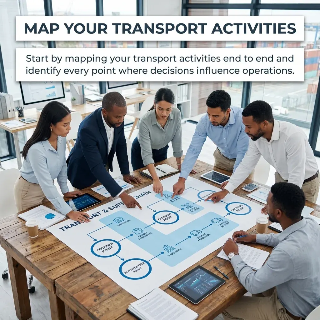MAEZ graphic: gemini tip start by mapping your transport activities end to 1764768358350