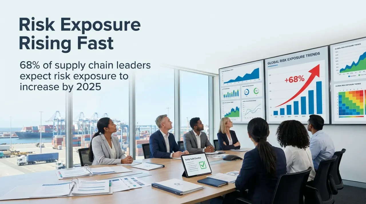 MAEZ graphic: gemini statistic 68 of supply chain leaders expect risk exposure to 1767871519662