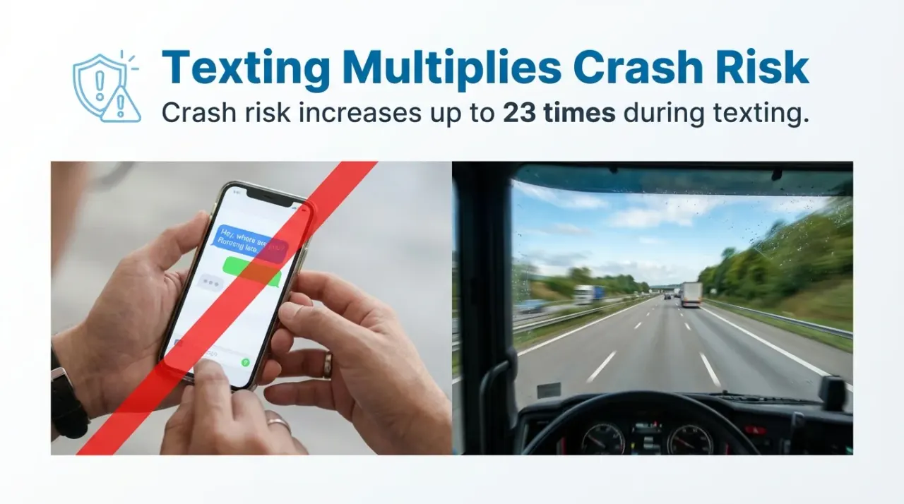 MAEZ graphic: gemini statistic crash risk increases up to 23 times during texting 1767871707761