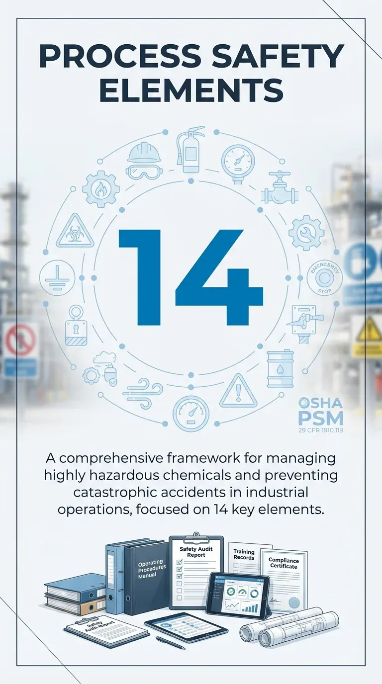 MAEZ graphic: gemini statistic process safety management includes 14 distinct ele 1767871727494