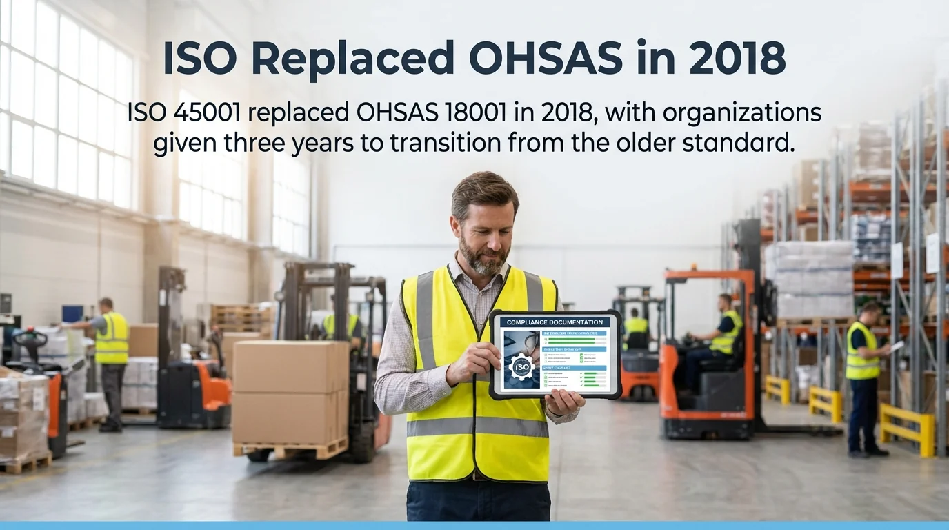 ISO Replaced OHSAS in 2018