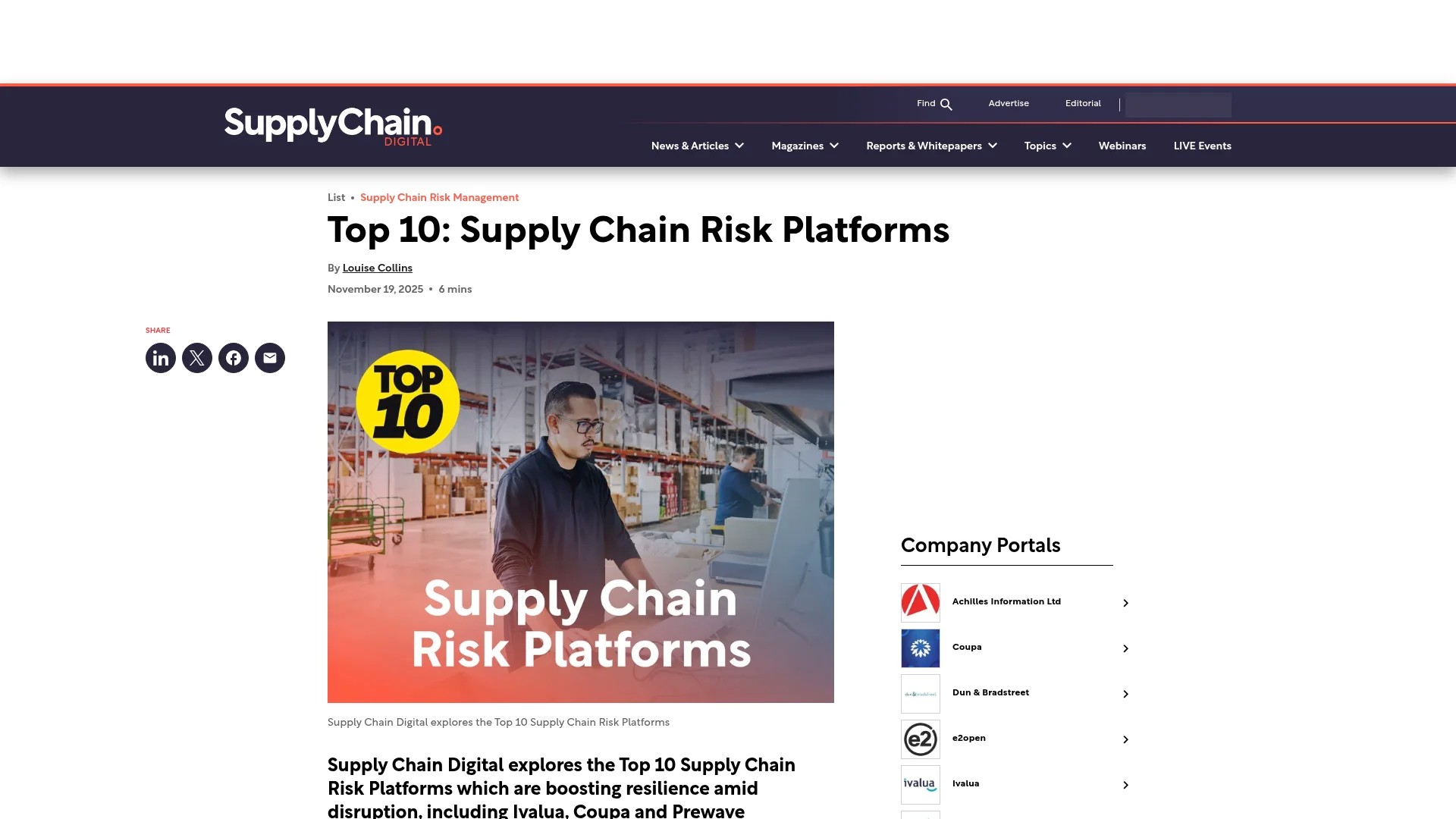 Screenshot of https://supplychaindigital.com/top10/top-10-supply-chain-risk-platforms