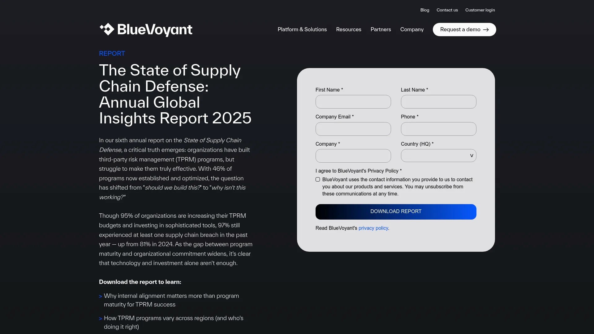 Screenshot of https://www.bluevoyant.com/resources/the-state-of-supply-chain-defense-2025